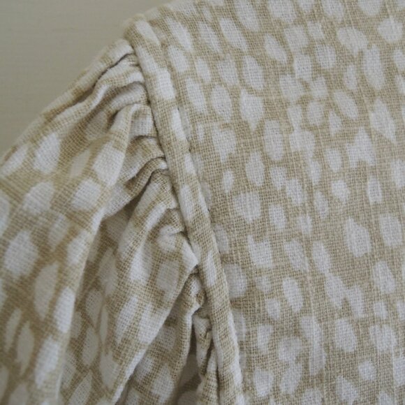 Nicole Miller Tan & White Linen Blend Shift Dress XL - Picture 6 of 9